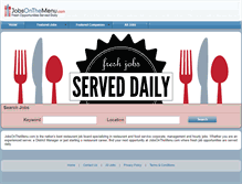 Tablet Screenshot of jobsonthemenu.com